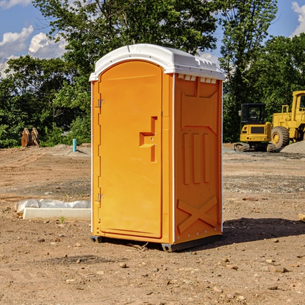 how often are the porta potties cleaned and serviced during a rental period in Mill Creek